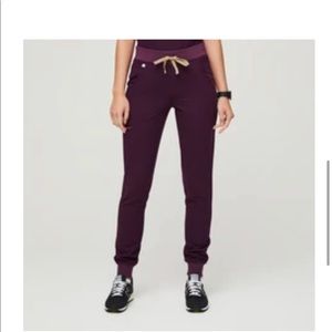 Figs Zamora Jogger Scrubs in Deep Purple